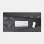 Zwart en zilver modern abstract bureaumat (Keyboard & Muis)