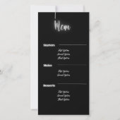 Zwart en zilver Modern | Menu-Kaart (Voorkant)