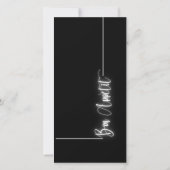 Zwart en zilver Modern | Menu-Kaart (Achterkant)