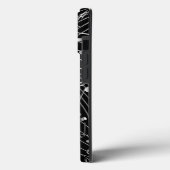 Zwart en zilver Muzieknoten Case-Mate iPhone Case (Achterkant / Links)