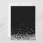 Zwart en Zilver Partij Dank U Kaart (Achterkant)