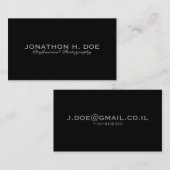 Zwart en zilver professioneel Visitekaartje (Voorkant / Achterkant)