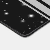 Zwart en Zilver Racing Stripes Starlight Bureaumat (Hoek)