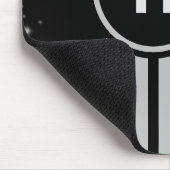 Zwart en Zilver Racing Stripes Starlight Muismat (Hoek)