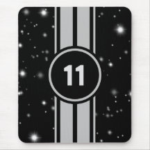 Zwart en Zilver Racing Stripes Starlight