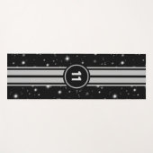 Zwart en Zilver Racing Stripes Starlight Yogamat (Voorkant (horizontaal))