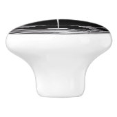 Zwart en zilver Star Trim Keramische Knop (Zijkant)