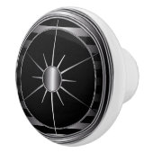 Zwart en zilver Star Trim Keramische Knop (Rechts)