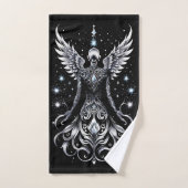 Zwart en Zilver Tattoo Angel Bad Handdoek (Handdoek)