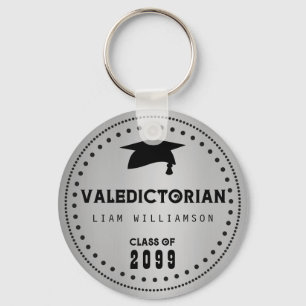 Zwart en zilver Valedictorisch Afstuderen Sleutelhanger