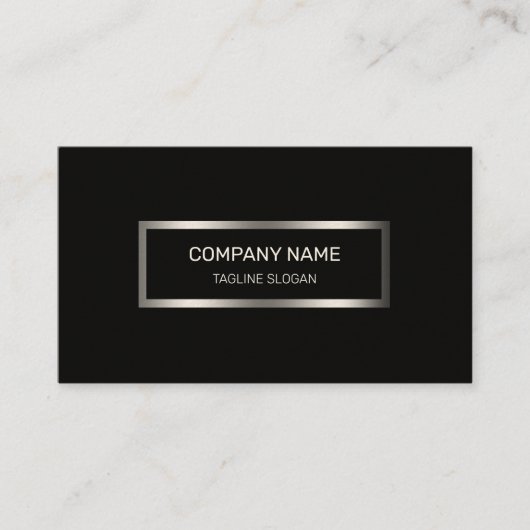 Zwart en zilver visitekaartje (Voorkant)