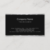 Zwart en zilver visitekaartje (Achterkant)
