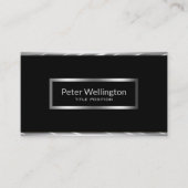 Zwart en zilver visitekaartje (Voorkant)