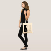 Zwart en zilveren achtergrond tote bag (Voorkant (model))