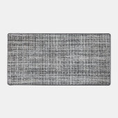 Zwart en Zilveren Canvas Textuur Bureaumat (Voorkant)