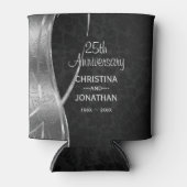 Zwart en zilveren damast- Jubilea Koelbox Blikjeskoeler (Voorkant)