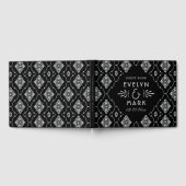 zwart en zilveren deco-weddenschap gastenboek (Volledig)