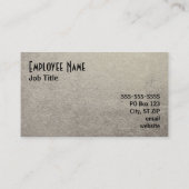 Zwart en Zilveren Folie Foto Visitekaartje (Achterkant)