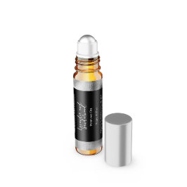 Zwart en Zilveren Folie Parfum Roller Flessenetike Waterfles Etiket
