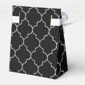 Zwart en zilveren gunst doos" bedankdoosjes (Achterkant)