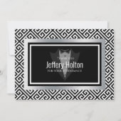 Zwart en zilveren Verlaat het nest-feest bedankkaa Bedankkaart (Voorkant)