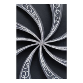 Zwart en zilveren wiel perfect poster