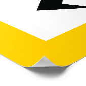 Zwart encer-silhouet met zwaardomheining, aangepas poster (Hoek)