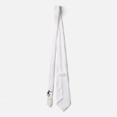 Zwart encer-silhouet met zwaardomheining, aangepas stropdas (Achterkant)