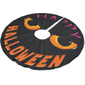 Zwart eng gezicht gelukkig Halloween Kerstboom Rok (Gekanteld)
