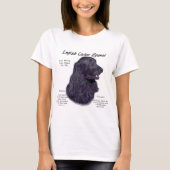 Zwart Engels Cocker Spaniel Geschiedenis T-shirt (Voorkant)