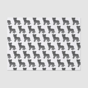 Zwart Engelse Staffie Schattige Cartoon Hond Patro Tissuepapier