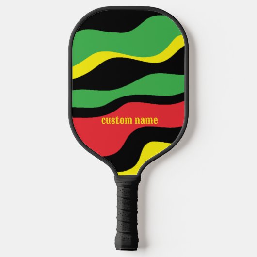 Zwart erfgoed, aangepaste naam gepersonaliseerd pickleball paddle (Achterkant)