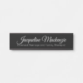 Zwart Erkend Huwelijk en Familie Therapeut LMFT Deurbordje (Voorkant)