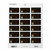 Zwart esdoornsiroop label met gouden sap emmer (Full Sheet)