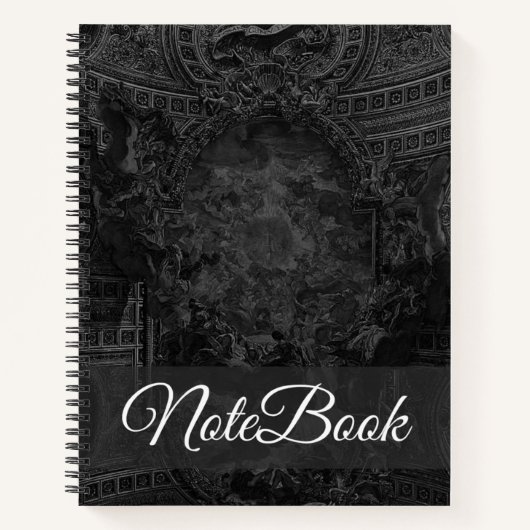 zwart esthetisch notitieboek (Voorkant)