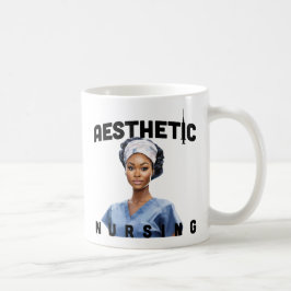Zwart Esthetisch Verpleegkundige Gepersonaliseerde Koffiemok