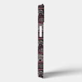 Zwart etnisch olifantenpatroon Case-Mate iPhone case (Achterkant / Rechts)