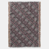 Zwart etnisch olifantenpatroon deken (Voorkant Verticaal)