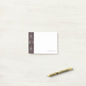 Zwart etnisch olifantenpatroon post-it® notes (Op bureau)