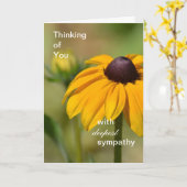 Zwart Eyed Susan Bloem Diepste Sympathie Kaart (Gele Bloem)
