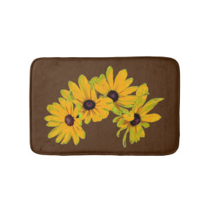 Zwart Eyed Susan Bloemen Badmatten