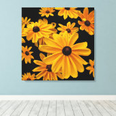 Zwart-eyed Susan Bloemen Bloemen Bloemen Bloemen C Canvas Afdruk (Insitu (Houten vloer))