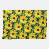 Zwart Eyed Susan Bloemen Keukenhanddoek (Horizontaal)