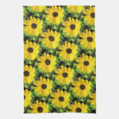 Zwart Eyed Susan Bloemen Keukenhanddoek (Verticaal)