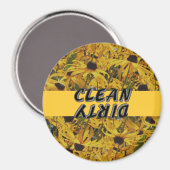 Zwart Eyed Susan Bloemen Vaatwasser Magneet (Voorkant / Achterkant)