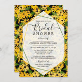 Zwart Eyed Susan Bridal Shower Uitnodiging (Voorkant / Achterkant)