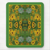 Zwart Eyed Susan Daisy Flower Painting Abstract Muismat (Voorkant)