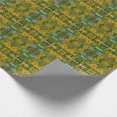 Zwart Eyed Susan Daisy Schilderij Gepersonaliseerd Cadeaupapier (Hoek)