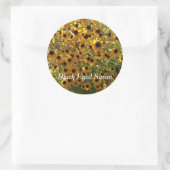 Zwart Eyed Susan Flowers Foto Jouw tekst Stickers (Tas)