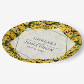 Zwart Eyed Susan Trouwpapier Bord (Gekanteld)